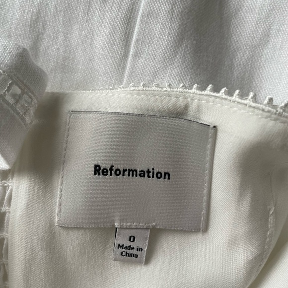 NEW Reformation Everett Linen Sleeveless Midi Dress White | US 0 UK 4 - Picture 9 of 16